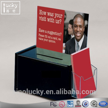 Acrylic voting Box with brochure holder